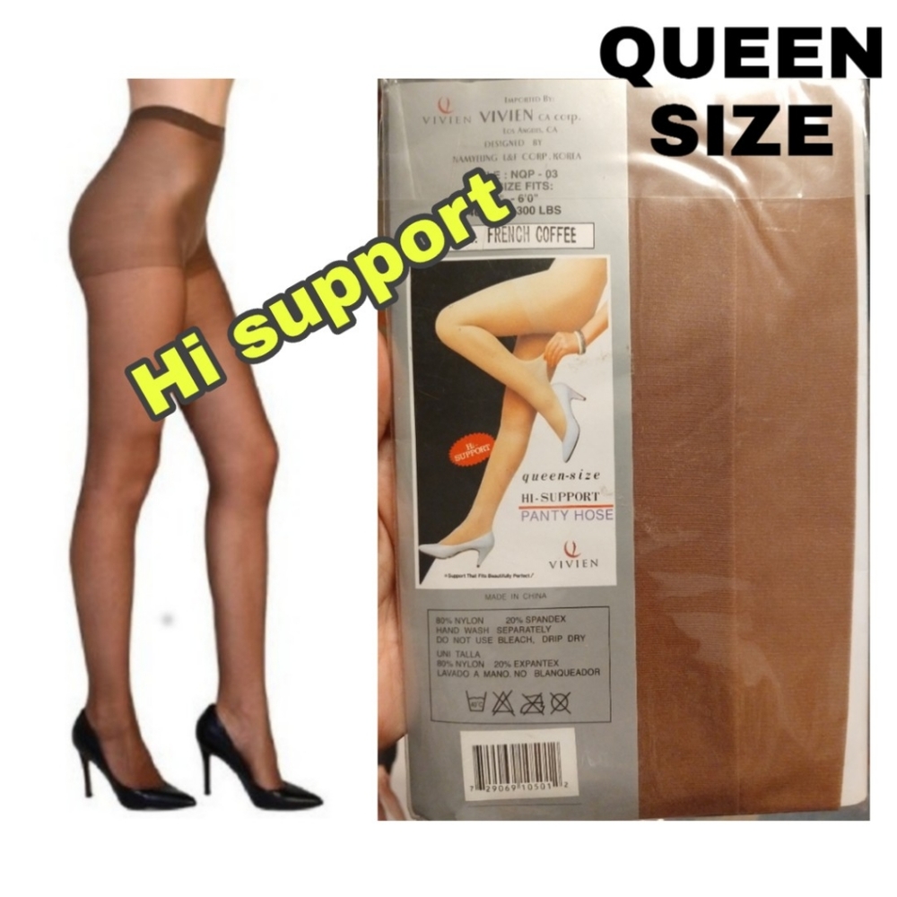 Queen size HI support panty hose